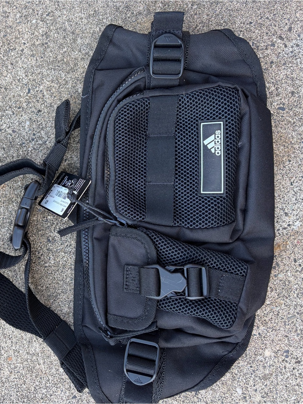 adidas Black Adjustable Nylon Sling Pack